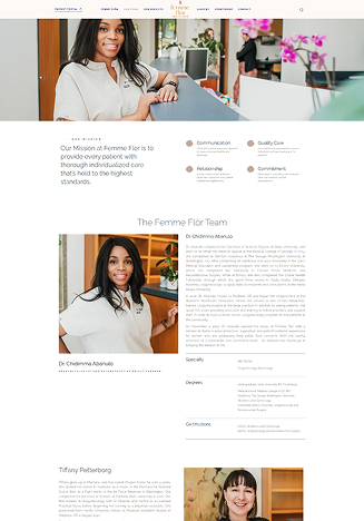 Femme Flôr Women's Pelvic Medicine Website Themes