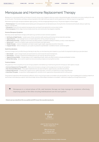 Femme Flôr Women's Pelvic Medicine Website Themes