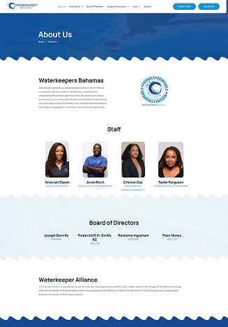 Waterkeepers Bahamas Website Themes