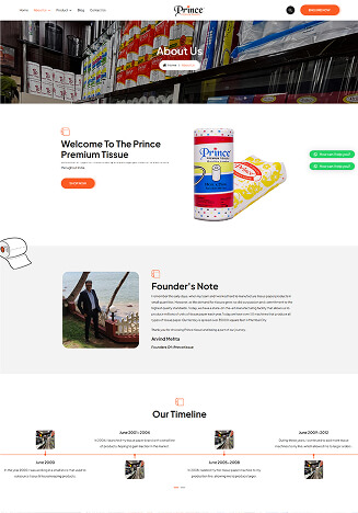 Princetissue Website Themes
